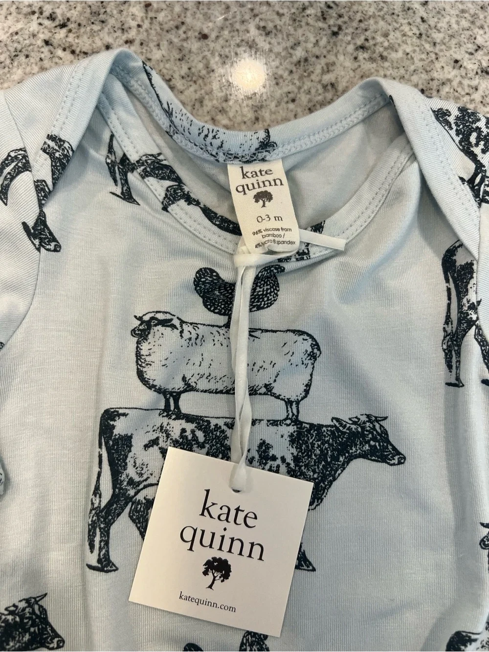 NWT! Kate Quinn bamboo gown 0-3 months baby